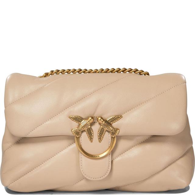 Rankinė per petį moterims, Smėlio, Love puff shoulder bag
