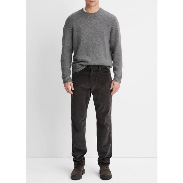 Laisvalaikio kelnės vyrams, Pilka, Wide wale corduroy pant