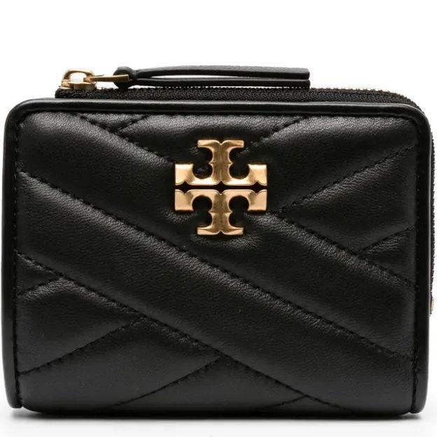 Piniginė moterims, Juoda, Kira chevron bi-fold wallet
