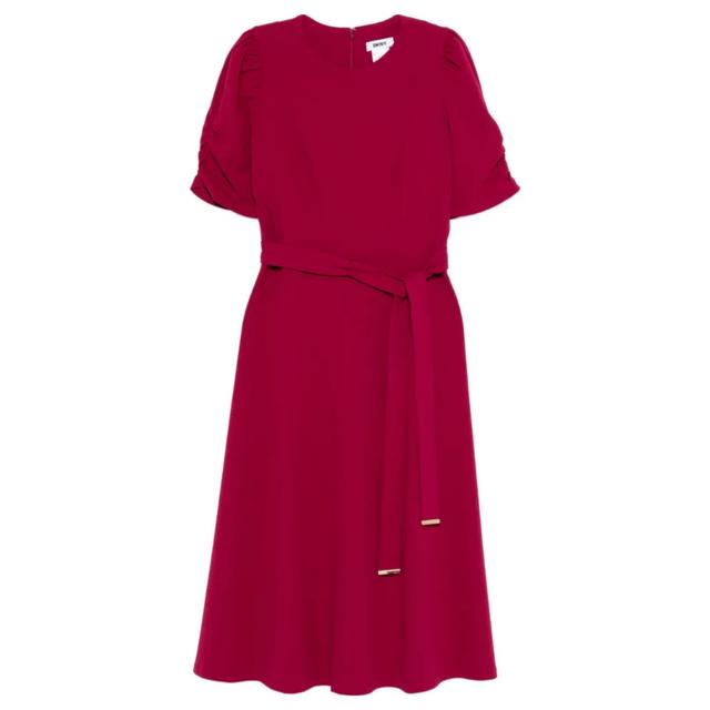 Midi suknelė moterims, Žalia, Ruched sleeve midi