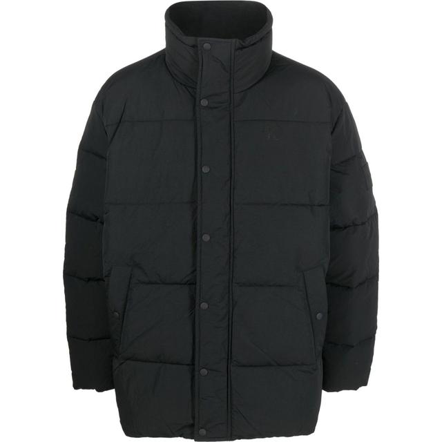 Pūkinė striukė vyrams, Juoda, Badge oversized puffer