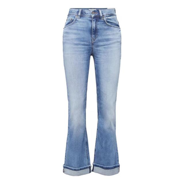 Platėjantys džinsai moterims, Mėlyna, Denim