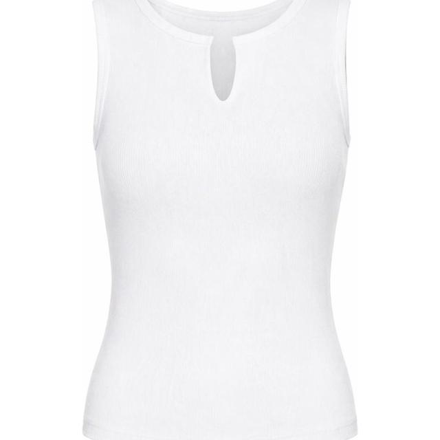Marškiniai be rankovių moterims, Balta, Tank top