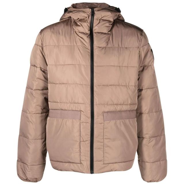 Pūkinė striukė vyrams, Ruda, Badge elastic jacket
