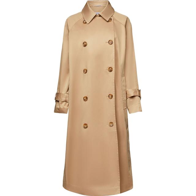Paltas moterims, Smėlio, Double-Breasted Trench Coat
