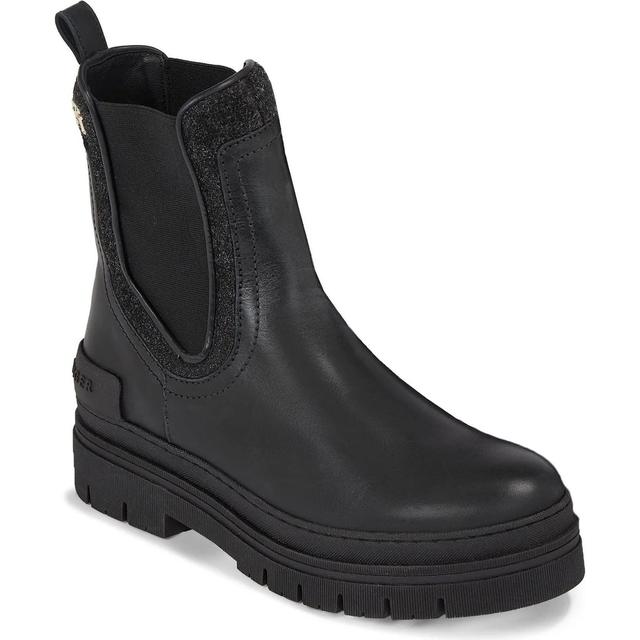Aulinukai moterims, Juoda, Feminine felt chelsea bootie