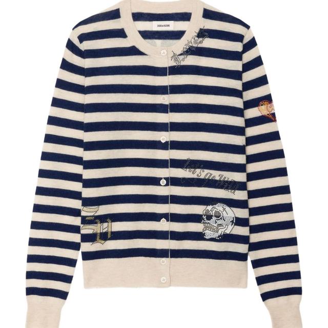 Kardiganas moterims, Marga, Missya cp stripes strass