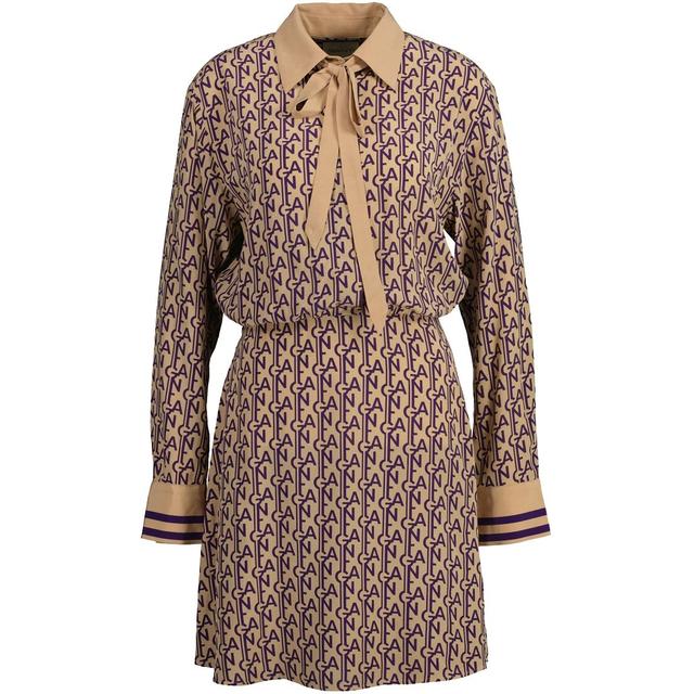 Midi suknelė moterims, Violetinė, Monogram print dress