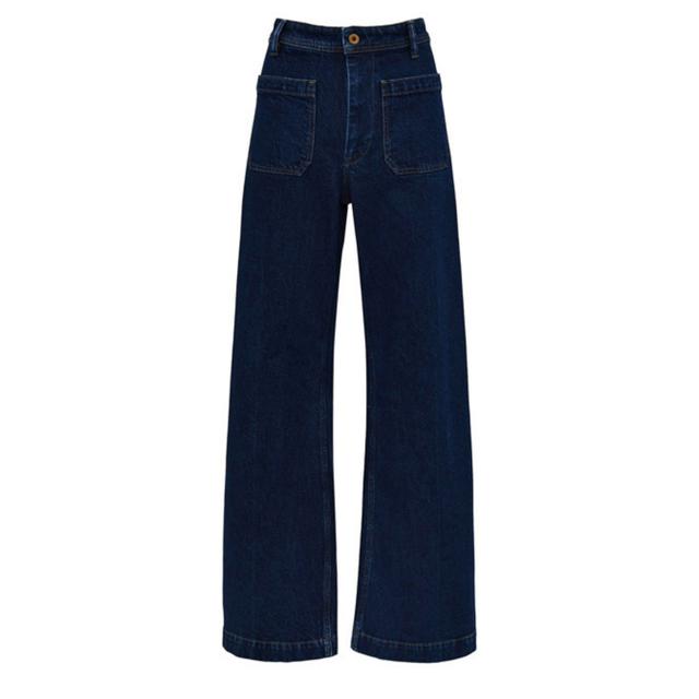 Kelnės moterims, Mėlyna, Flare pants