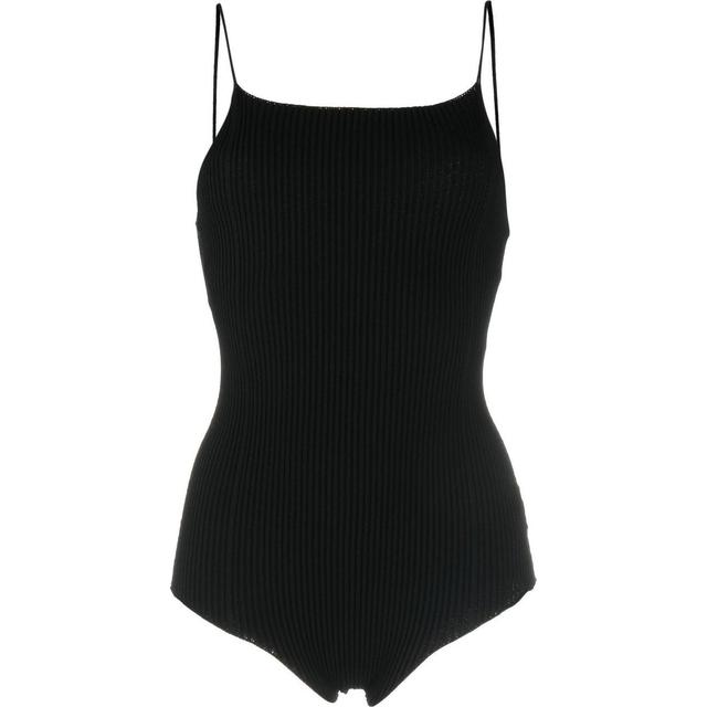 Bodis moterims, Juoda, Ribbed cami bodysuit