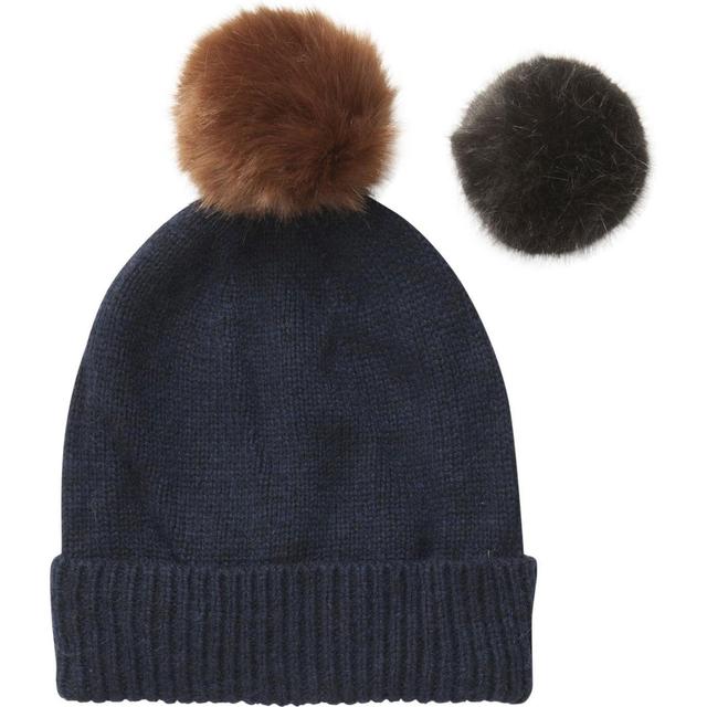 Skrybėlė moterims, Mėlyna, PCROLLO POM POM