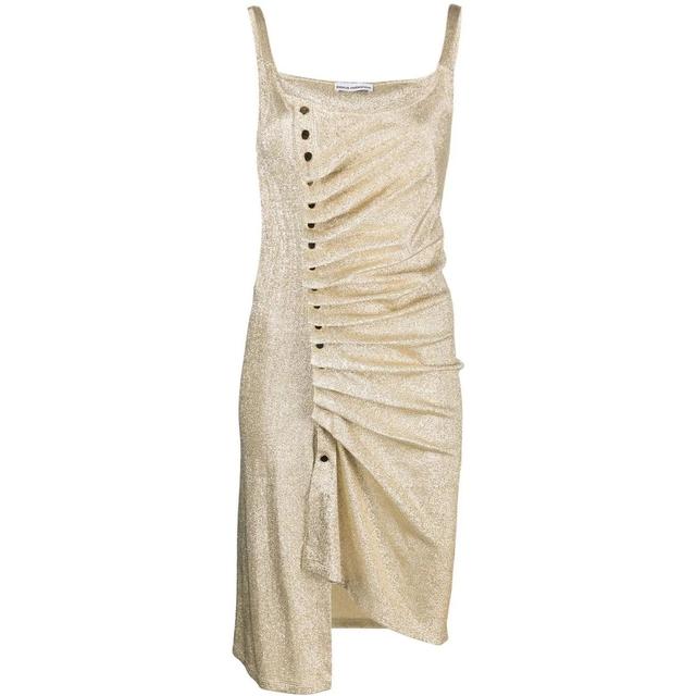 Midi suknelė moterims, Sidabrinė, Asymmetric midi dress