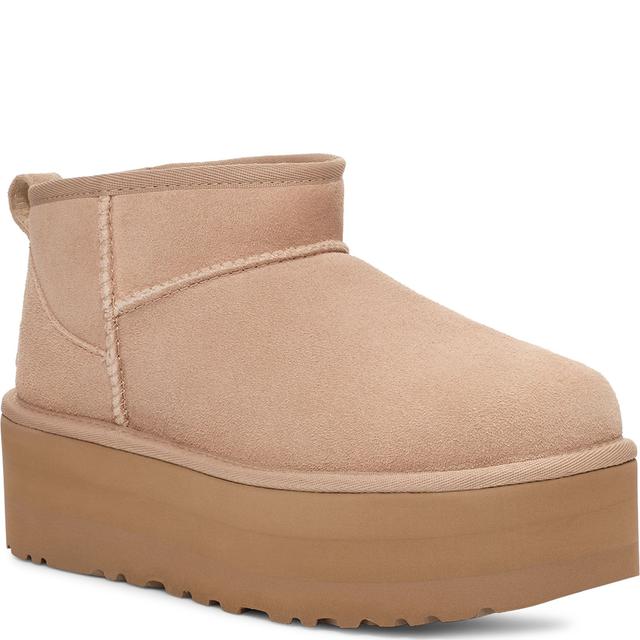 Pašiltinti auliniai moterims, Smėlio, Classic ultra mini warm boots