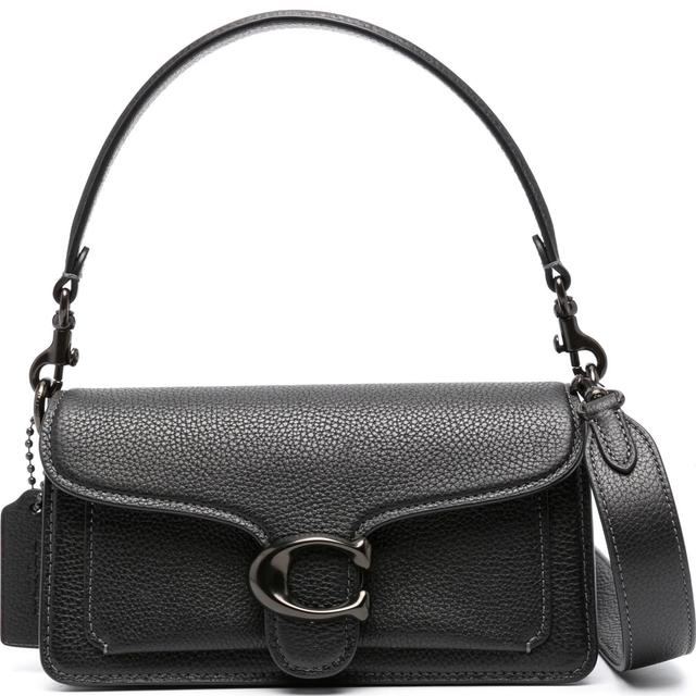 Rankinė per petį moterims, Juoda, Leather tabby shoulder bag 20