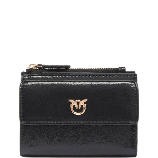 Piniginė moterims, Juoda, Compact wallet shiny calf old