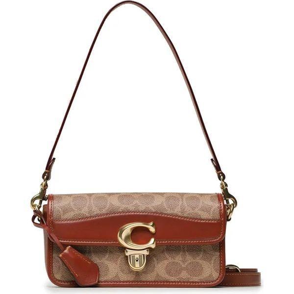 Rankinė per petį moterims, Ruda, Signature studio baguette bag