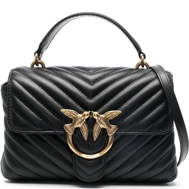Rankinė per petį moterims, Juoda, Love lady puff mini crossbody