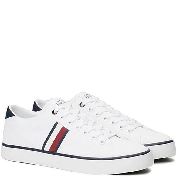 Laisvalaikio bateliai vyrams, Balta, Vulc low stripes mesh leisure