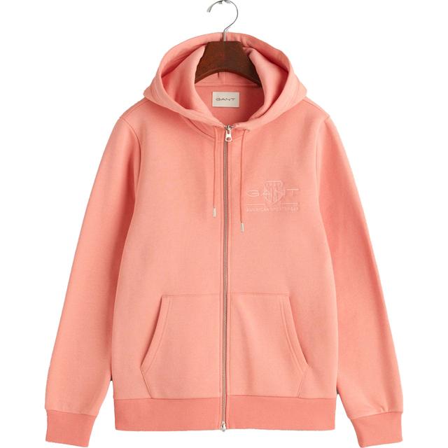 Džemperis moterims, Rožinė, REG TONAL SHIELD ZIP HOODIE