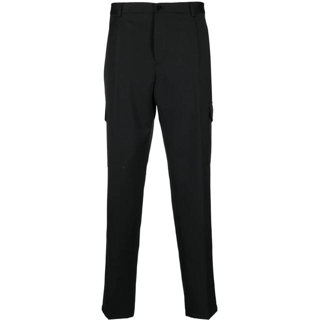 Laisvalaikio kelnės vyrams, Juoda, Rich travel wool cargo pants