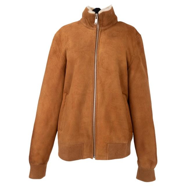 Odinė striukė vyrams, Smėlio, Leather jacket