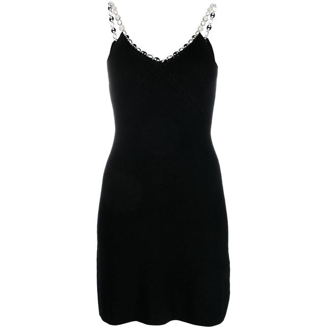 Mini suknelė moterims, Juoda, Tank sleeve chain mini dress