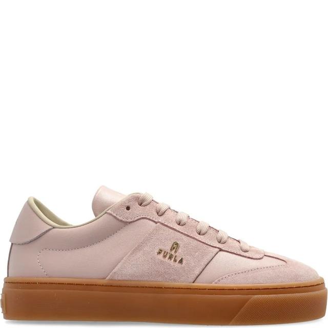 Laisvalaikio bateliai moterims, Rožinė, Furla enjoy lace-up sneaker