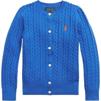 Kardiganas mergaitėms, Mėlyna, Mini-cable cardigan (2-6x)