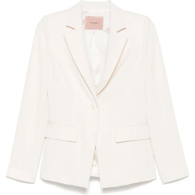 Švarkas moterims, Balta, Single-breasted blazer
