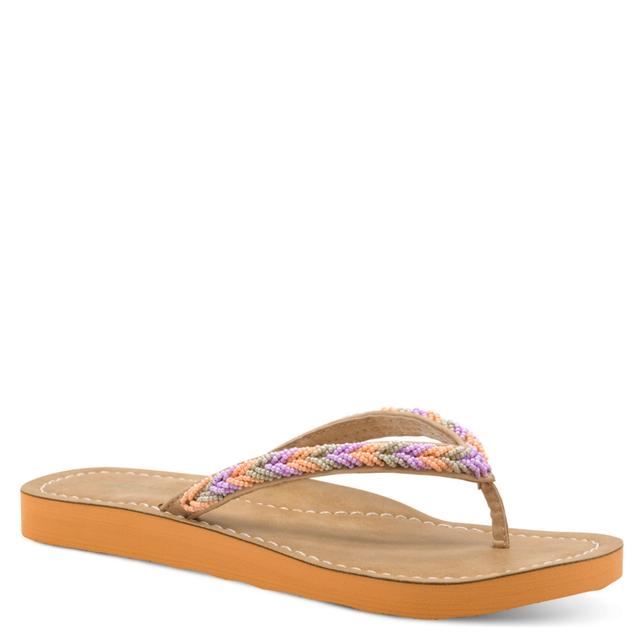 Pliažo šlepetės per pirštą moterims, Oranžinė, Flip-flops