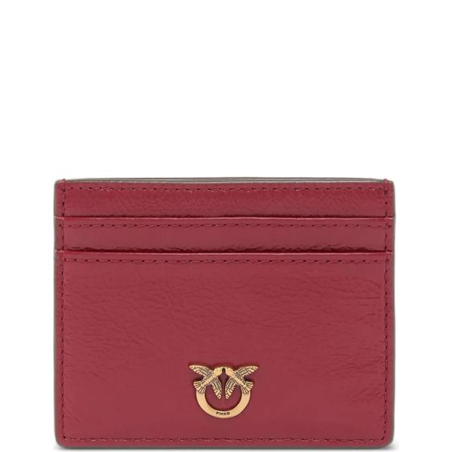 Piniginė moterims, Raudona, Card holder simply shiny bag