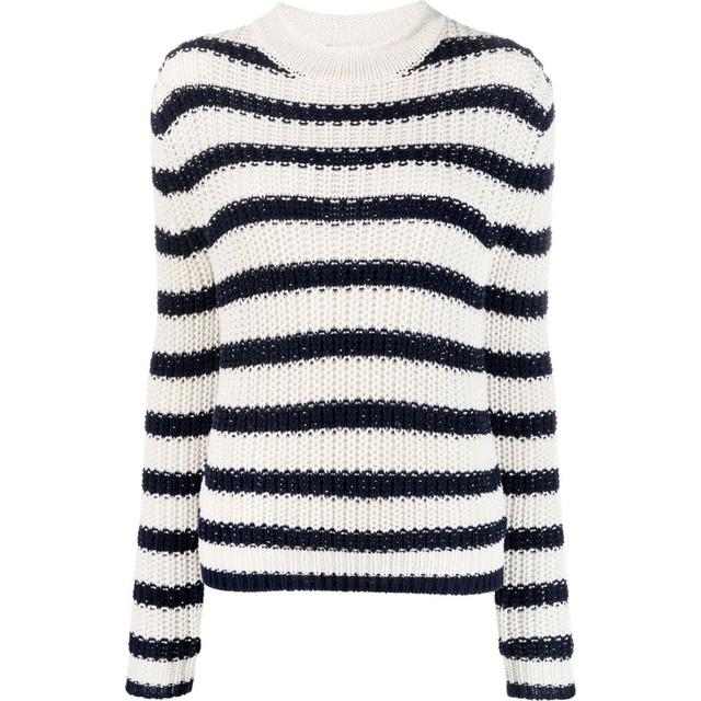Megztinis moterims, Balta, Long sleeve pullover