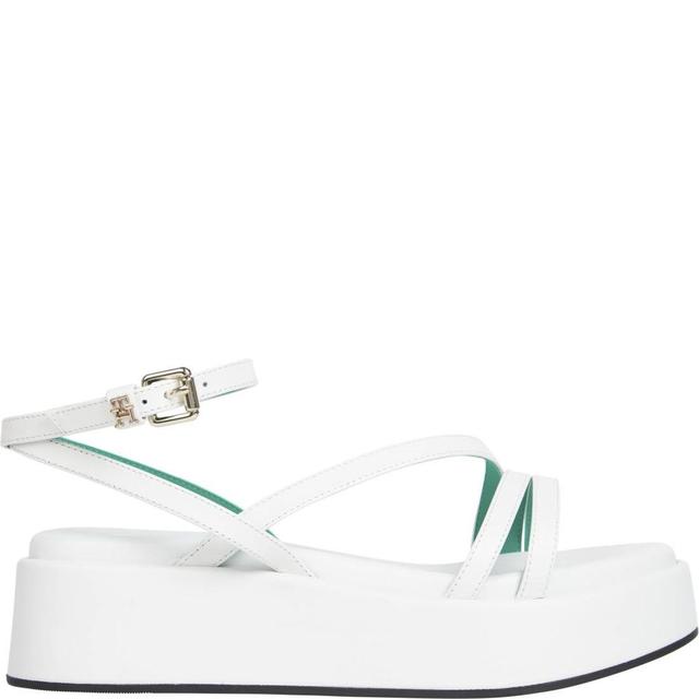 Basutės moterims, Smėlio, Strap platform sandals