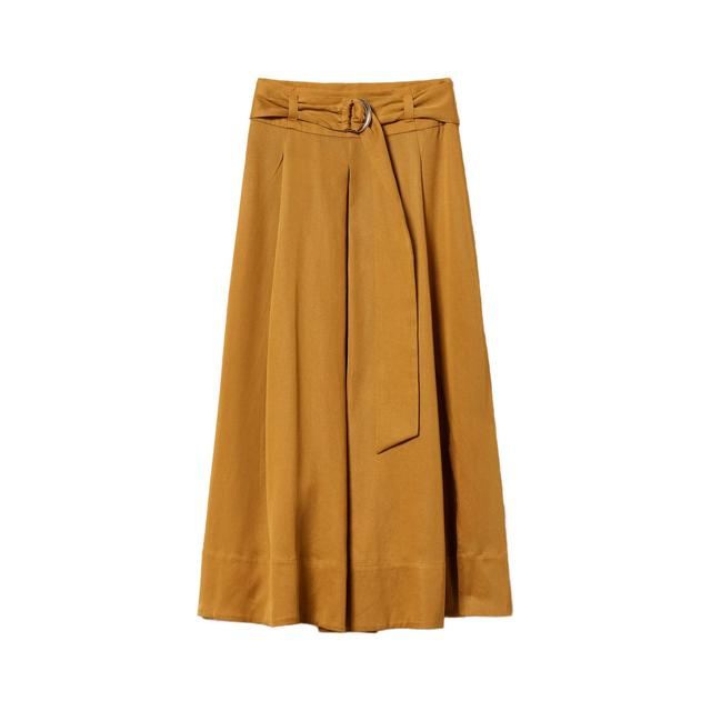 Maxi sijonas moterims, Ruda, Long twill skirt