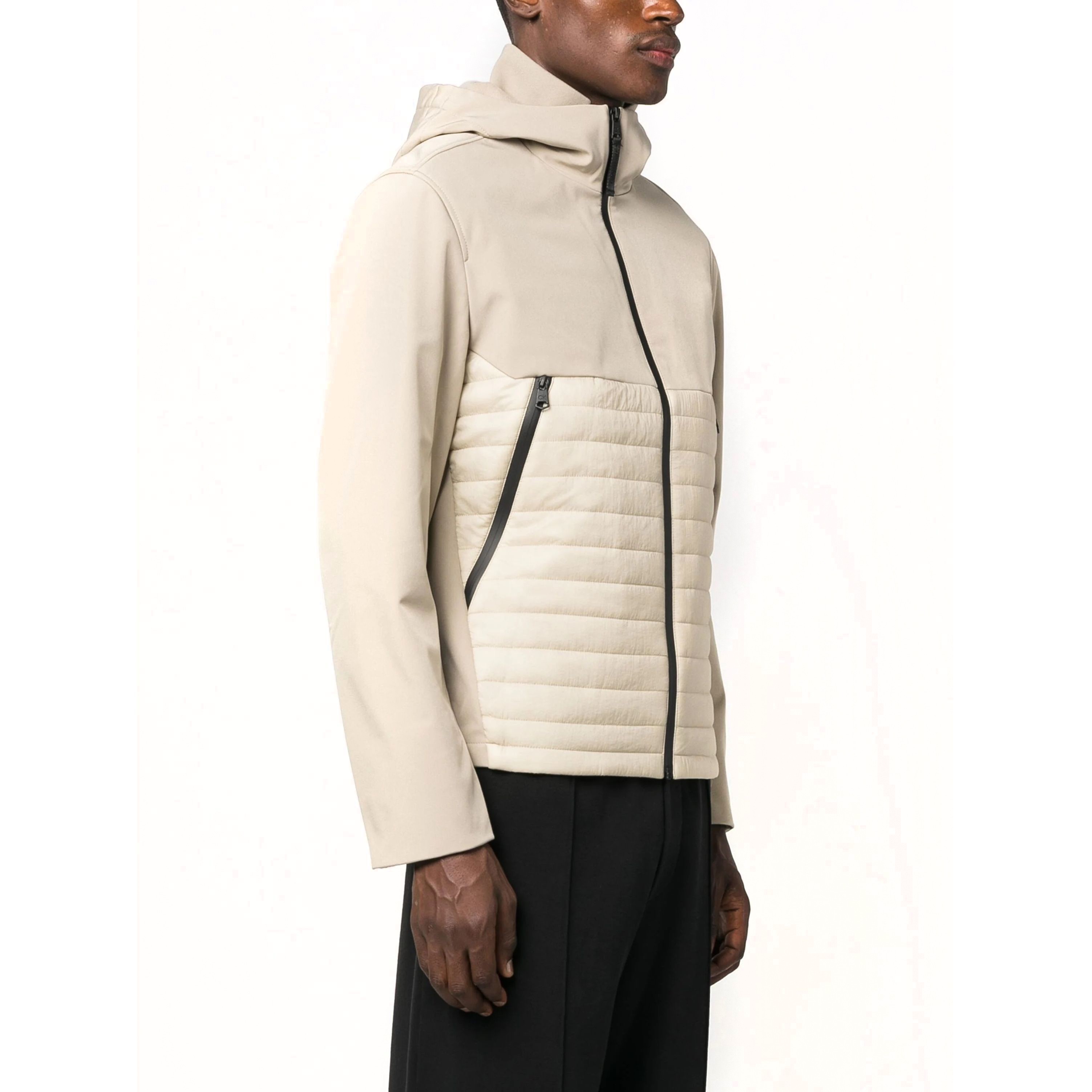 CALVIN KLEIN Lengva striukė vyrams, Pilka, Quilted mix media jacket hood 2