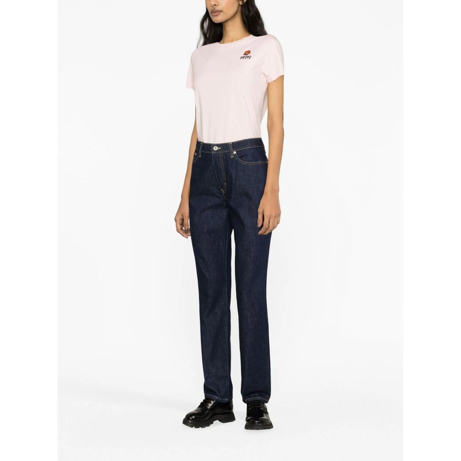 KENZO Tiesūs džinsai moterims, Juoda, Blue asagao straight fit 4