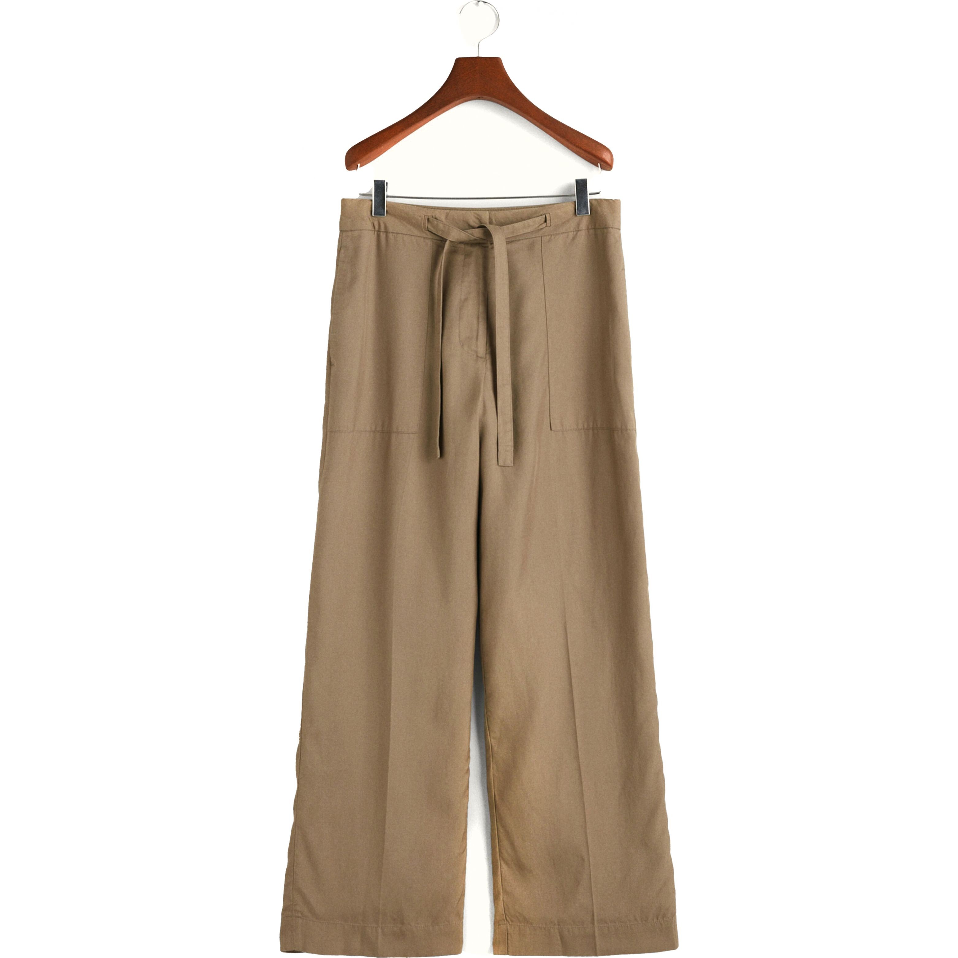 GANT Kelnės moterims, Ruda, REL TIE WAIST PANTS 1