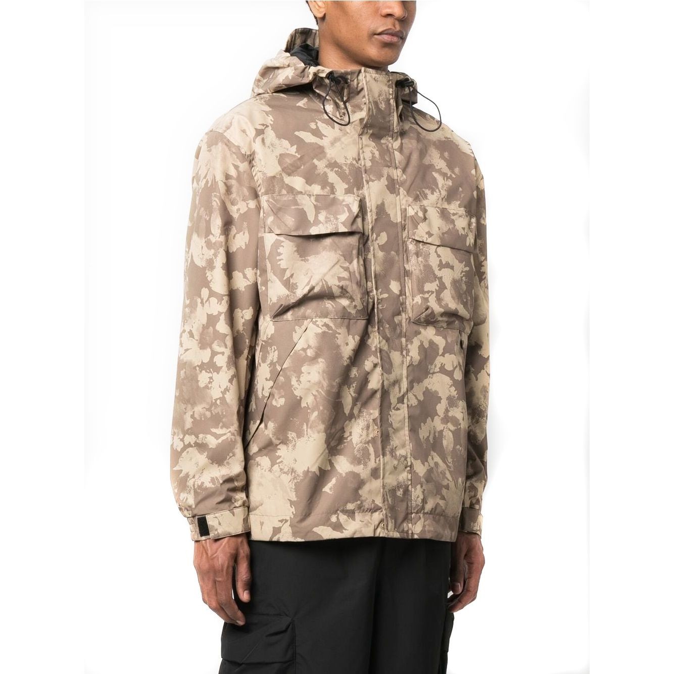 CALVIN KLEIN JEANS Neperpučiama striukė vyrams, Smėlio, Technical windbreaker 2