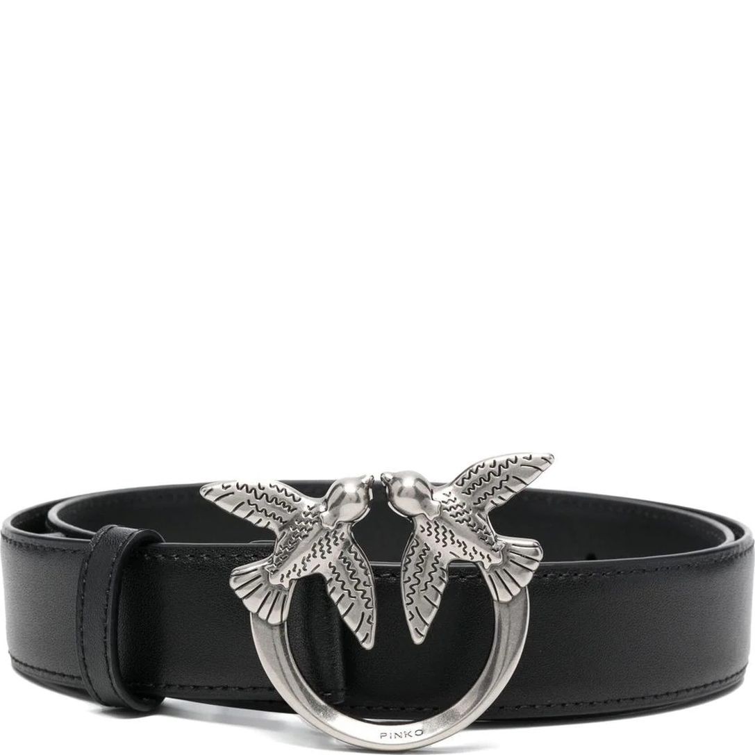 PINKO Diržas moterims, Juoda, Love berry h3 belt 1