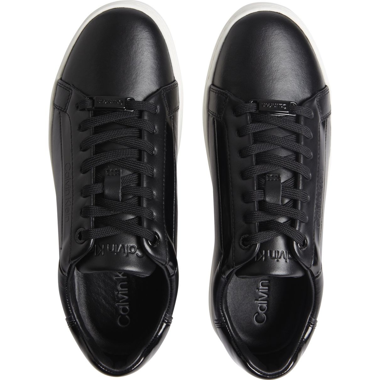 CALVIN KLEIN Sportiniai bateliai moterims, Juoda, CUPSOLE LACE UP 3