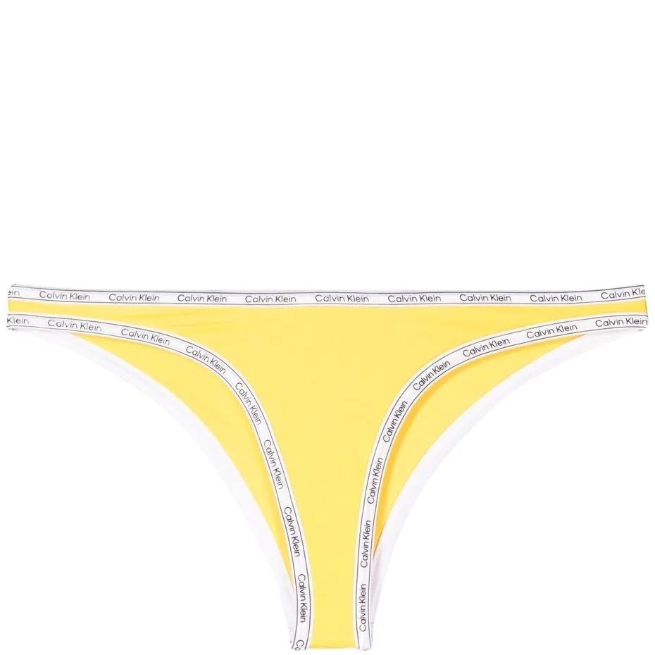 CALVIN KLEIN UW Apatinė kostiumėlio dalis moterims, Geltona, Bikini swim 1