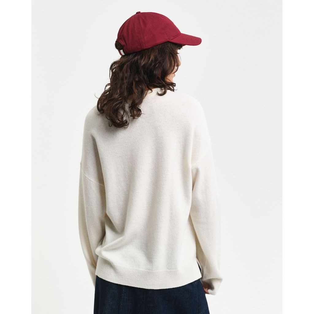 GANT Megztinis moterims, Balta, SUPERFINE LAMBSWOOL 3