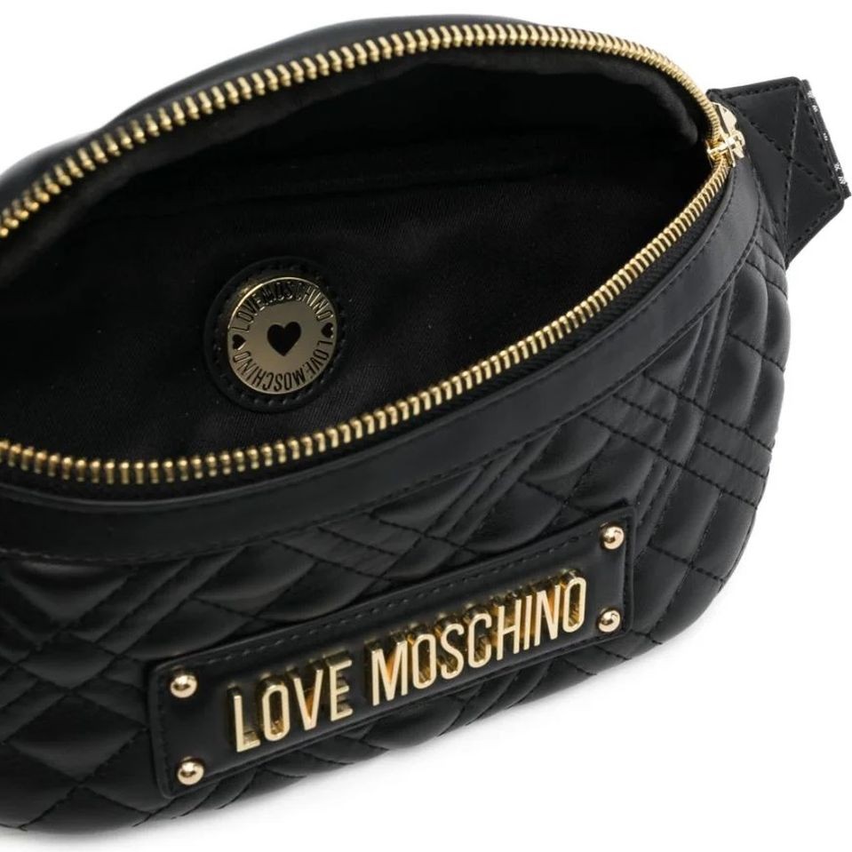 LOVE MOSCHINO Rankinė per juosmenį moterims, Juoda, Belt bag 4