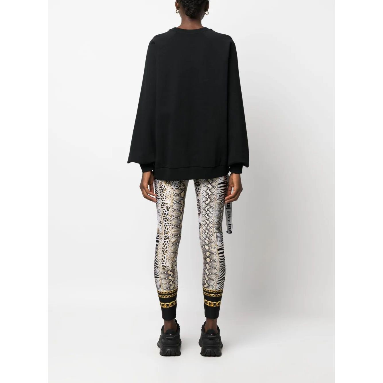JUST CAVALLI Džemperis moterims, Juoda, Logo sweatshirts 3