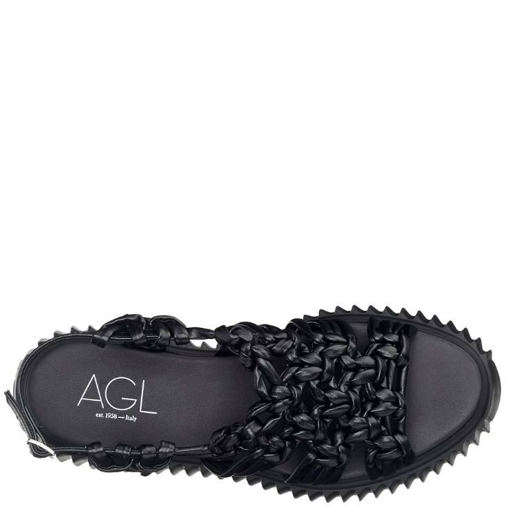 AGL Basutės moterims, Juoda, Alice flatform sandals 4
