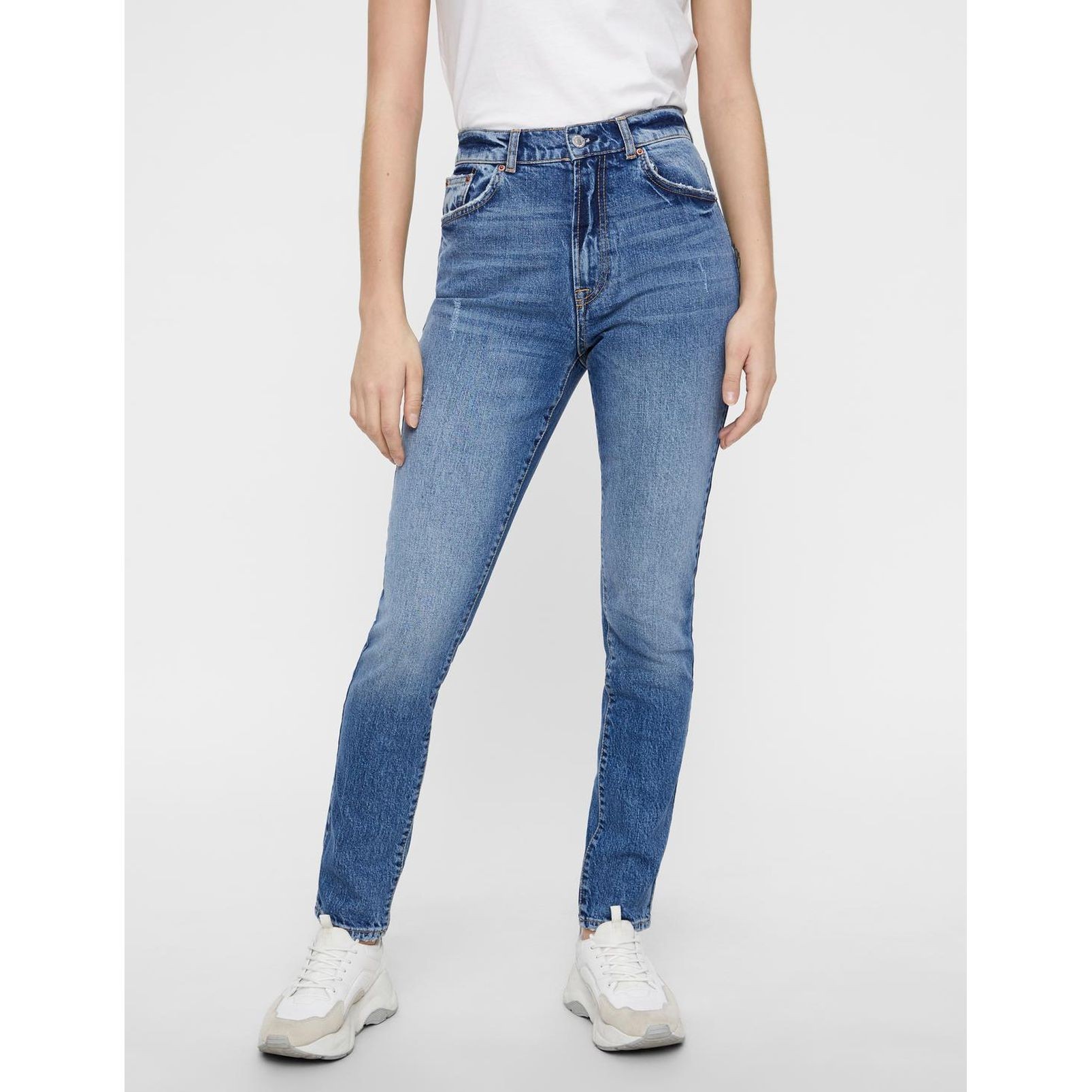 VERO MODA Slim džinsai moterims, Mėlyna, VMSELENA HR SLIM 3