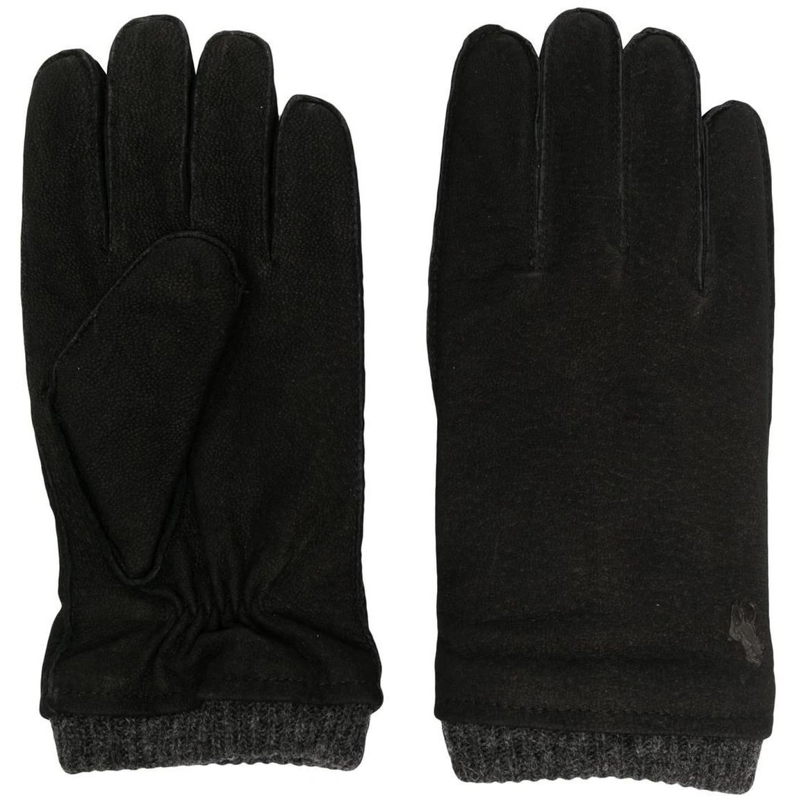 POLO RALPH LAUREN Pirštuotos pirštinės vyrams, Juoda, Leather gloves 1