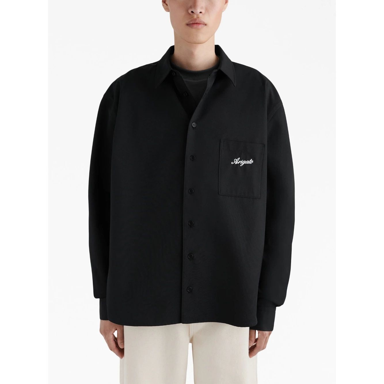 AXEL ARIGATO Lengva striukė vyrams, Juoda, Flow Overshirt 3