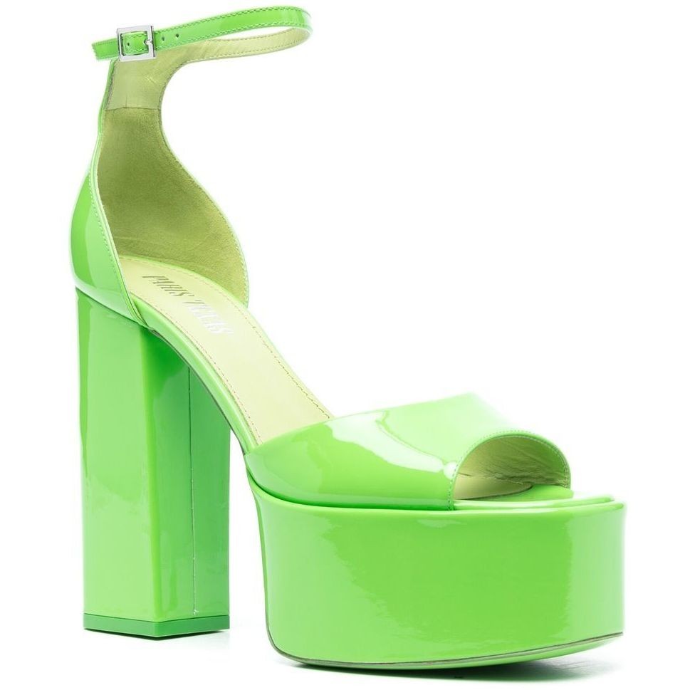 PARIS TEXAS Aukštakulniai moterims, Žalia, Tatiana platform sandal 2