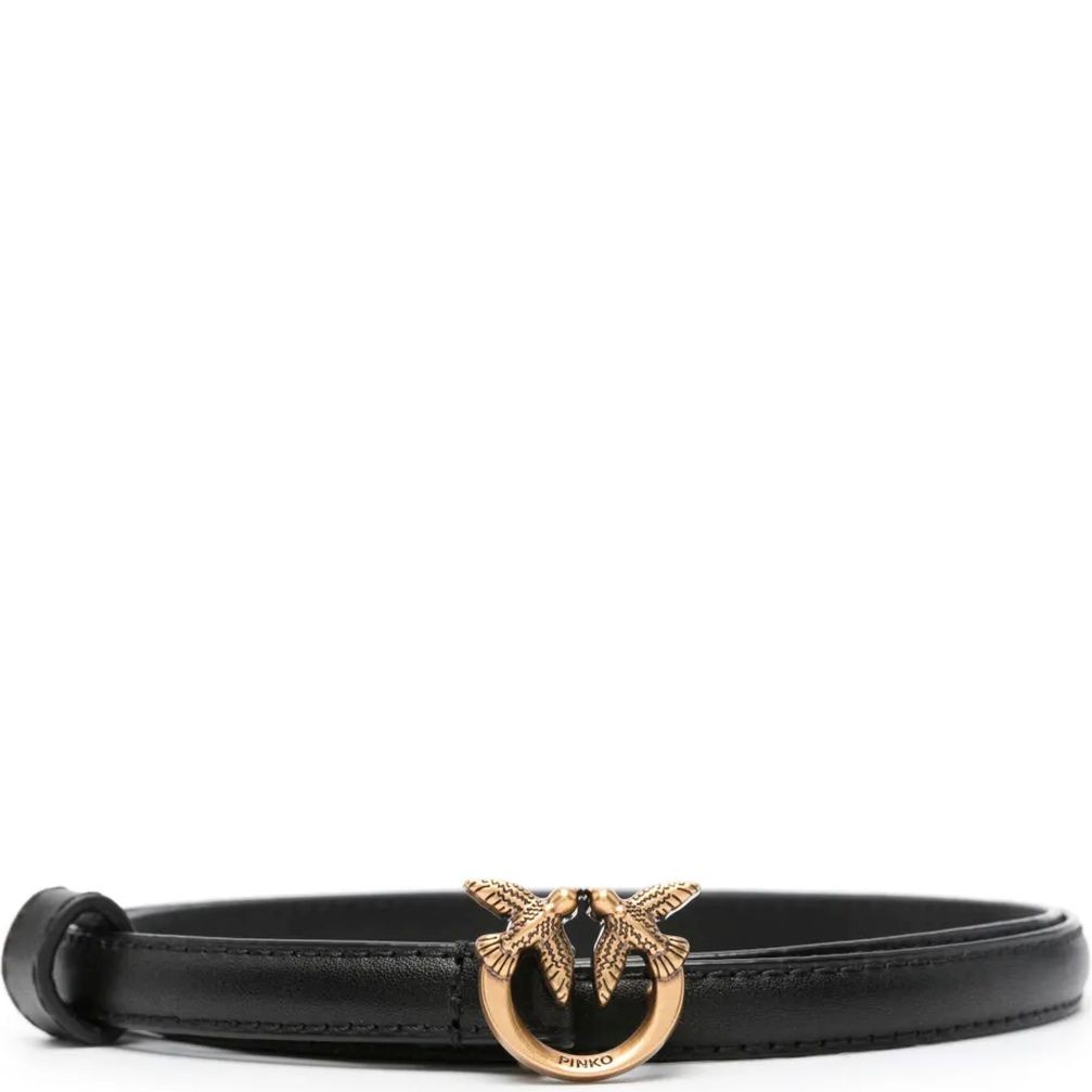 PINKO Diržas moterims, Juoda, Love berry belt 1